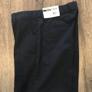 Izod Navy Adjustable Waist Regular Fit Boys 14